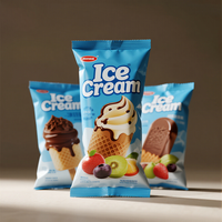 Emballage OEM pour glaces, sachets en plastique imprimés colorés avec scellage thermique pour emballage de crème glacée et de bâtonnets glacés