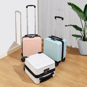 Valise portable légère de 14 pouces, mini bagage à roulettes élégant adapté aux voyages scolaires et aux voyages d'affaires - Product Image 6