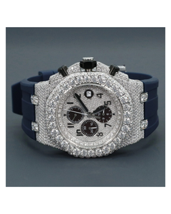 นาฬิกาจับเวลา JomboLuxury รุ่น Iced Out ประดับเพชรเต็มหน้าปัดทรงแปดเหลี่ยม สายยาง ระบบออโตเมติก สำหรับผู้ชาย สไตล์ฮิปฮอป - Product Image 2