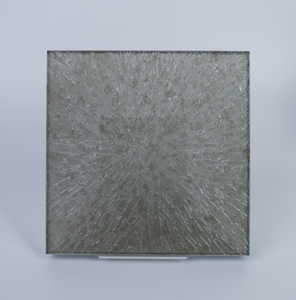 Panneau de verre décoratif gaufré à motif gris, polyvalent pour les cloisons intérieures et la décoration de meubles - Product Image 2