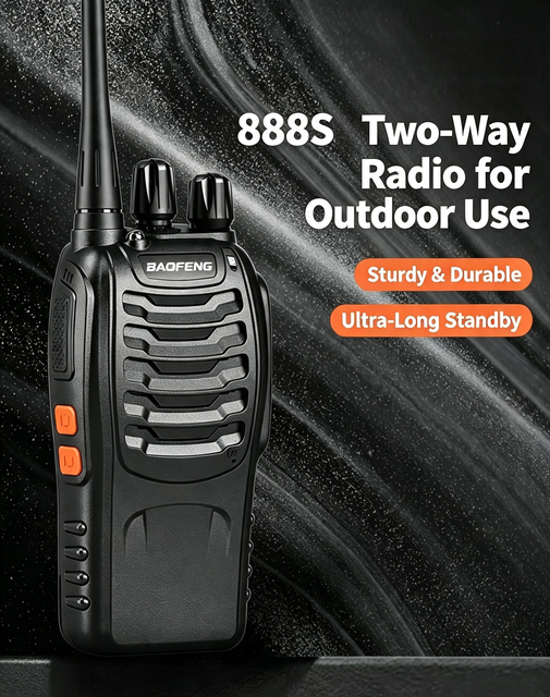 UHF Handheld Walkie Talkie BF-888S Hot Selling Original Factory Wholesale Ham Two Way Radio for Industrial Construction Site