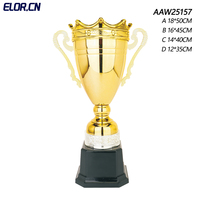Elor 2024 Nouveau trophée créatif en métal couronne dorée avec décoration en cristal de la Chine Fournisseur professionnel de trophées