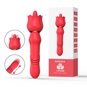 Vibrador de Silicona de Alta Calidad con Doble Masaje, Forma de Rosa de Loto, Estimulación Dual para Mujeres - Product Image 5