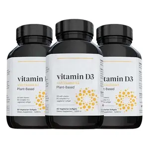 Chất lượng tốt nhất hữu cơ xương não và sức khỏe tim mạch công thức Vitamin D3 + K2 viên nang