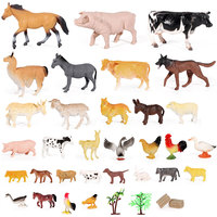 50pcs dans un grand paquet d'oeufs en plastique Mand sortes différentes taille vache cheval Ping modèle Animal apprentissage pépinière ferme jouets