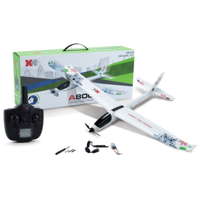 Factory WL XK A800 RC Airplane 2.4G 5 Channel 6-Axis Gyro Electric RC Plane One-key Aerobatic Planes Fixed Wing RTF Kids Gift