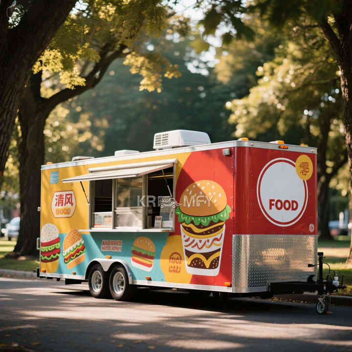 China Mobile Pizza Oven Food Truck Trailer Street Fast Food Trailer ...