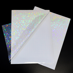 Film de plastification holographique à froid en PVC format A4, autocollant transparent en vinyle, feuilles de film de recouvrement, matériaux DIY pour autocollants - Product Image 3