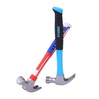 Marteau à clous JSKL personnalisable, portable, de qualité industrielle, avec poignée en plastique, prise droite, 8 pouces, design drapeau américain, OEM, garantie 1 an
