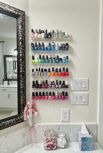 Lote de 6 envases de esmaltes de uñas acrílicos para el hogar, perchero transparente personalizado para montar en la pared, venta al por mayor - Product Image 3