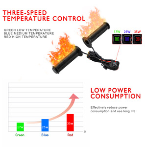Interrupteur étanche à trois vitesses, accessoires pour <span class=keywords><strong>moto</strong></span>, véhicules tout-terrain (ATV), guidon chauffant électrique, température réglable - Product Image 2