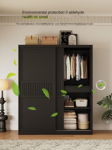 Armoire de chambre à coucher en métal de luxe à 3 portes, <span class=keywords><strong>placard</strong></span> à portes coulissantes tout en acier, armoire en métal robuste et écologique pour meubles de maison - Product Image 2