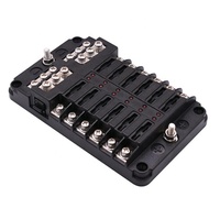 Bloc de fusibles DC 100A 12V/24V/32V à 12 voies avec bus négatif et couvercle