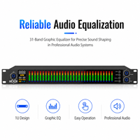 Égaliseur graphique audio professionnel AOFO EQ31SUB, processeur de son 31 bandes, sortie pour subwoofer néodyme métallique 350W