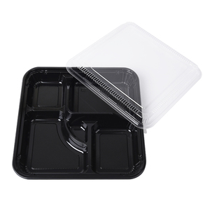 Thực Phẩm Nóng Takeaway Container Thực Phẩm Dùng Một Lần Hộp Ăn Trưa Bento Box Với <span class=keywords><strong>5</strong></span> Ngăn - Product Image 5