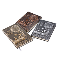 Carnet de voyage A5 Punk Train gaufré, carnet de notes en cuir personnalisé, carnet d'écriture en cuir, carnet en cuir