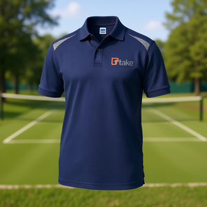 Polo à manches courtes classique bleu marine L, design sportif - Product Image 3