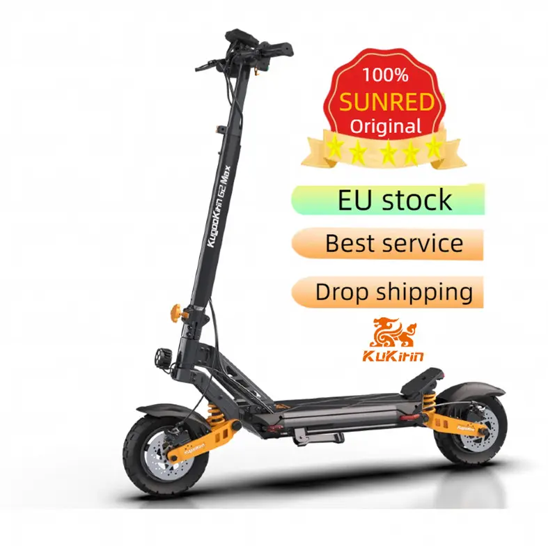 2024 mejor venta KUKIRIN fuente todoterreno Scooter Eléctrico g2max 10 pulgadas 80km rango 1000W scooter 48V 20ah plegable todoterreno elec