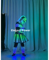 Spectacle de fête de Noël LED Robot Costume Stage Dancer Performance Show Dress