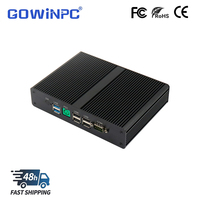 Computadora Sin Ventilador Intel J1900 J1800 N2840, Pantalla Dual, 2 Gigabit Ethernet, 6 USB, Compatible con Win7, Win8, Win10, Linux