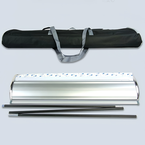 Produzione prezzo di fabbrica portatile Roll up espositore con Base larga in plastica Banner Pull-Up sfondo Kakemono Roll up Stand - Product Image 3