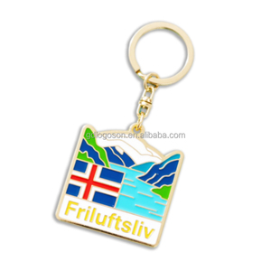 2025 esmalte Metal Noruega Friluftsliv llavero bonito paisaje de fiordo noruego recuerdos llaveros para actividades al aire libre entusiasta - Product Image 1