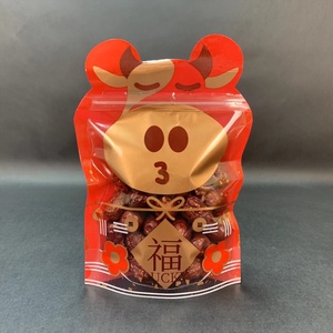 Biểu tượng tùy chỉnh gói thực phẩm túi zip khóa túi hình bao bì nhựa với cửa sổ rõ ràng - Product Image 3