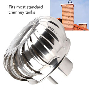 पैटिकिल 11.8 इंच स्टेनलेस स्टील छत पर पवन टरबाइन चिमनी कवर गैल्वेनाइज्ड स्टील निकास कैप फ्लैप - Product Image 5