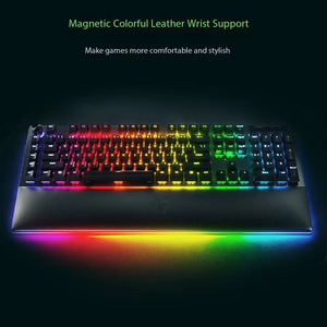 คีย์บอร์ดกลไกสำหรับเล่นเกม <span class=keywords><strong>Razer</strong></span> แบล็ควิโดว์ V4สไปเดอร์โปรคีย์บอร์ดสำหรับเล่นเกม RGB แบ็คไลท์สวิตช์สีเขียวสำหรับเล่นกีฬาพร้อมที่พักข้อมือ RGB - Product Image 4