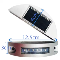 Piquet lumineux solaire LED demi-lune clignotant en aluminium moulé, voyant de signalisation routière, lumière de guidage pour autoroute et tunnel