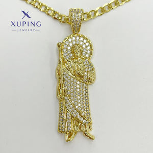 Xp100065 xuping joyería elegante simple 14K oro Jesús colgante fino cristal colgante para collar y letra colgante - Product Image 1