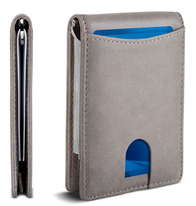 Yamo Thương Hiệu Mens Slim Ví phía trước túi tối giản <span class=keywords><strong>Mini</strong></span> Bifold Ví tiền <span class=keywords><strong>Clip</strong></span> với <span class=keywords><strong>ID</strong></span> cửa sổ - Product Image 3