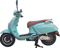 Scooter Électrique Longue Portée Haute Vitesse, Scooter Mobylette 2 Places Durable 60Km/h, Bleu Clair, en Stock