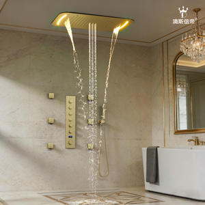 LED Concealed <b>Shower</b> Head Set Stainless Steel Multi-Functional Home Bathroom Vanity <b>Lighting</b> Simple Design <b>Shower</b> System - Product Image 5