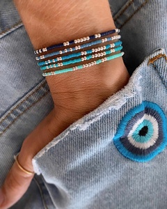 <b>Boho</b> Friendship <b>Bracelets</b> for Women with Mother of Pearl Alphabet Beads Miyuki Seed Beaded <b>Bracelet</b> Handmade Dainity Jewelry - Product Image 5