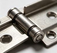Charnières de porte en acier inoxydable, usinées par estampage, supports plats, résistantes à la corrosion, rotation fluide pour portes d'armoires de magasin