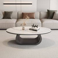 Table basse ovale en pierre, style moderne, simple, luxe léger, minimaliste, meubles de maison pour petit appartement, salon, personnalisable