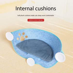 Yeni kedi hamak keçe vantuz Pet yuva pencere eşiği balkon asılı kedi yuva güneş yavru yatak iç yastık kedi levrek - Product Image 4