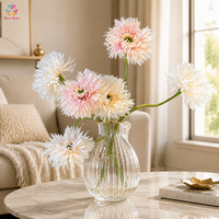 Tiges de fleurs artificielles réalistes en chrysanthème blanc pour la décoration de la maison, des mariages et des hôtels