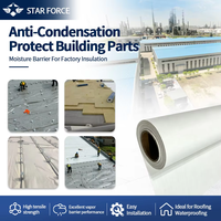 Membrane d'étanchéité anti-vapeur pour toiture et murs, film anti-condensation, barrière contre l'humidité, sous-couche d'isolation pour toiture