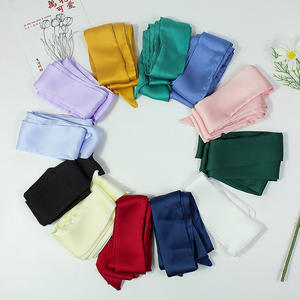 Effen Kleur Eenvoudig Lang Lint Sjaal Mode Vrouwen Haarbanden Accessoires Sjaals Handtas Stropdas Decoratief - Product Image 2