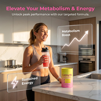 WELLBODY OEM Cutting Mix Berberine Yerba Mate Powder Sticks Saveur Fraise Açaï – Stimule le Métabolisme, l'Énergie et la Santé Intestinale – Complément Alimentaire