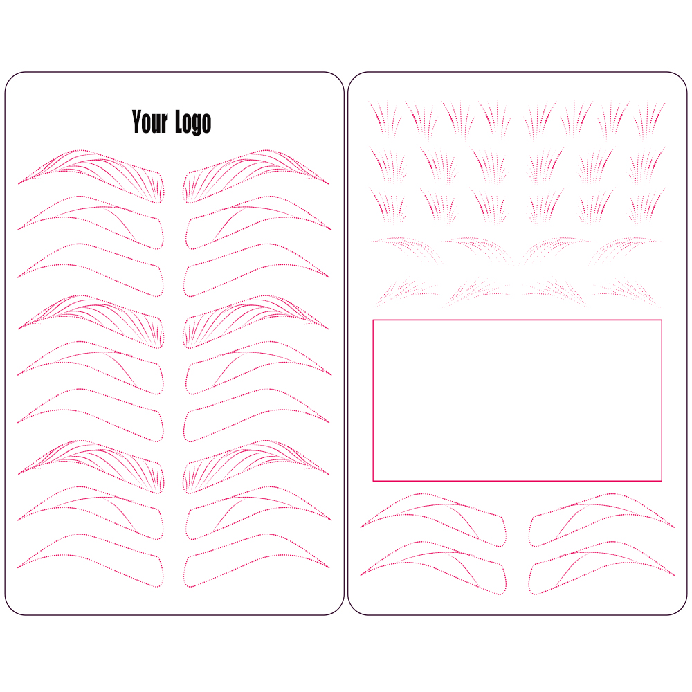 custom-logo-permanent-makeup-eyebrow-tattoo-practice-pad for Free Printable Microblading Practice Sheets Custom Logo Permanent Makeup Eyebrow Tattoo Practice Pad for Free Printable Microblading Practice Sheets