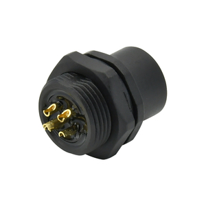 M12 nhựa Bảng điều khiển gắn kết 5p Kết nối một mã thẳng tròn nối PCB hàn có sẵn 3/4/<span class=keywords><strong>5</strong></span>/6/8 <span class=keywords><strong>Pin</strong></span> - Product Image 5