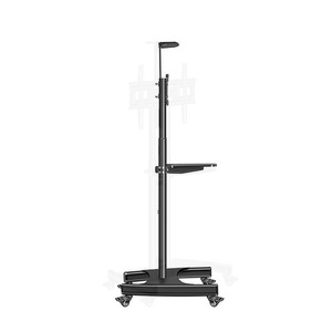 Support TV fixe robuste à grande capacité de charge avec gestionnaire de câbles Tiay, roulettes verrouillables en acier laminé à froid pour téléviseurs de 32'' à 75'' - Product Image 4
