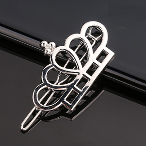 LRTOU Wholesale Custom Women Hair Accessories Hairgrip Hairclips Metal Simple Gold <strong>Silver</strong> Frog Hair <strong>Clip</strong> for Girls - Product Image 4