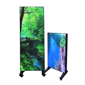 Precio promocional HD Floor Standing P2.5 Pantalla de visualización de póster Led plegable para interiores Pantalla de señalización de publicidad digital para exteriores - Product Image 1
