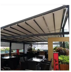 Tendalino motorizzato moderno pergolato leggero con struttura in alluminio per esterni tenda da sole a scomparsa - Product Image 3