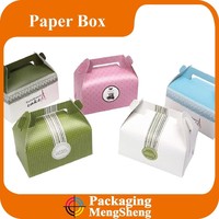 Boîte en carton pliable pour gâteaux, emballage alimentaire, boîte à gâteaux en papier avec poignée