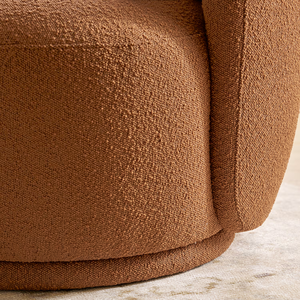 <span class=keywords><strong>Fauteuil</strong></span> d'appoint moderne en bouclette avec repose-pieds, <span class=keywords><strong>fauteuil</strong></span> rond rembourré avec pouf pour salon - Product Image 5
